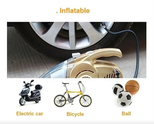 Aspiradora de Mano 4 en 1 para carro — aspira, infla, sopla y más