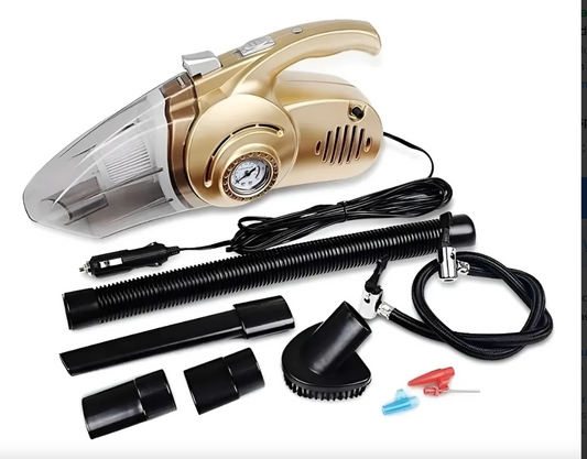 Aspiradora de Mano 4 en 1 para carro — aspira, infla, sopla y más