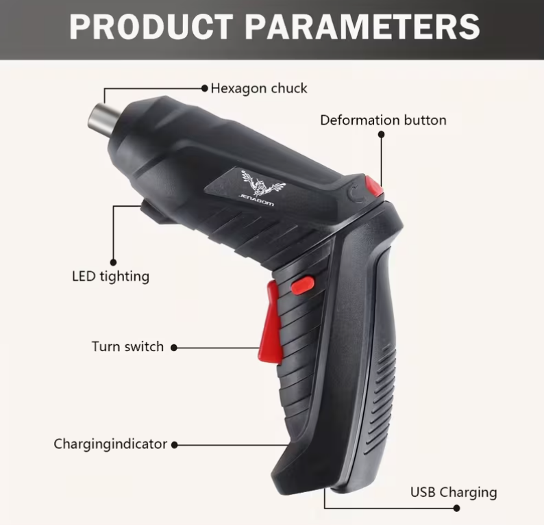 Destornillador eléctrico recargable.